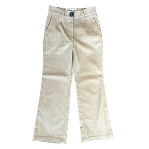 A.W.A.K.E. Tan Corduroy High Rise Flared Trousers Size 36/ US 4